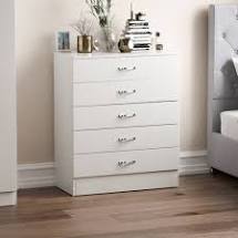 Home Discount Riano Bedroom White Chest of 4 Drawers